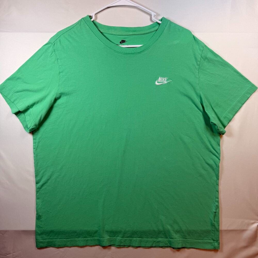 Nike Embroidered Swoosh Turquoise Mens Short Sleeve T Shirt Size XL